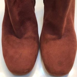 MICHAEL Michael Kors Women’s Leather Suede Burnt Orange Mid Calf Heeled Boots